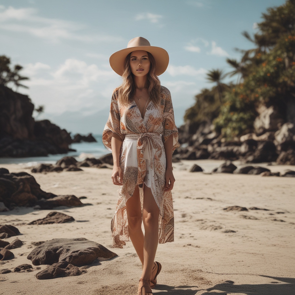 Stylish model wearing trendy outfit from Island Store